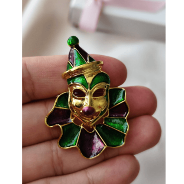 Renkli Maskeli Karnaval Broş